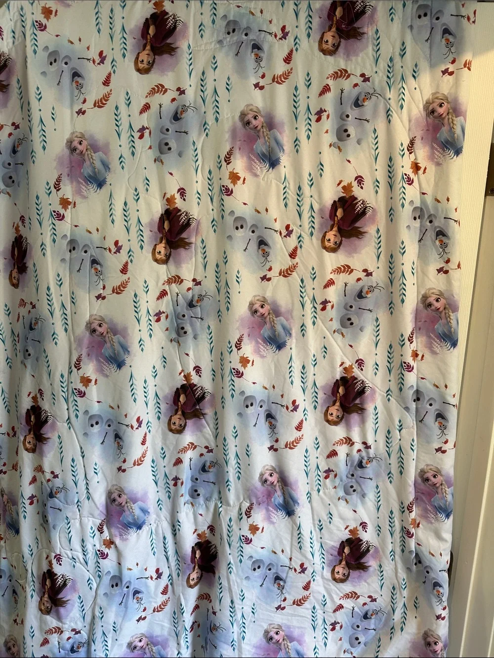 Disney Frozen 2 Autumn Elsa & Anna Comforter in Blue, Purple and Pink
